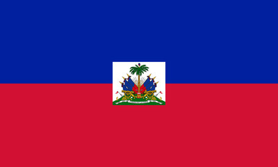 Fototapeta premium Haiti flag in official colors, dimensions and aspect ratio. Vector flag symbolizing national pride, identity, heritage, patriotism and authority