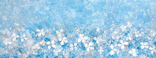 Snowflakes in winter macro. Close-up of snow, holiday season background