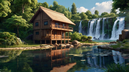 Obraz premium natural scenery wallpaper background