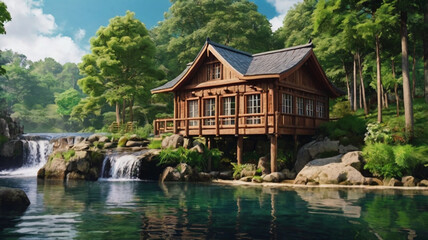 Obraz premium natural scenery wallpaper background