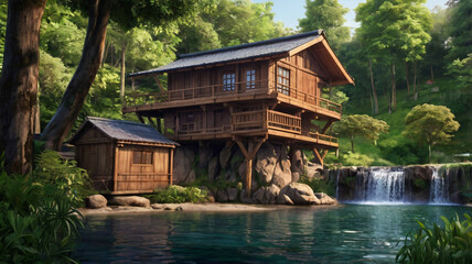 Fototapeta premium natural scenery wallpaper background