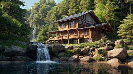 Naklejka premium natural scenery wallpaper background
