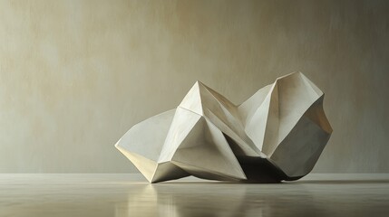 abstract form podium, background in the siple place