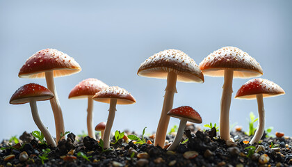 magic mushrooms isolated with white highlights, png