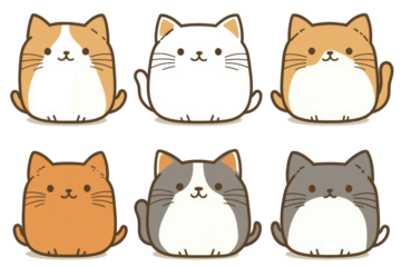 Adorable kittens on a white background