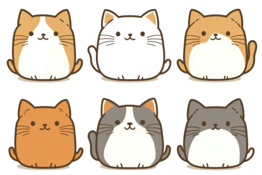 Adorable kittens on a white background