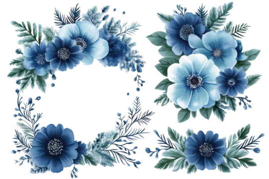blue floral background