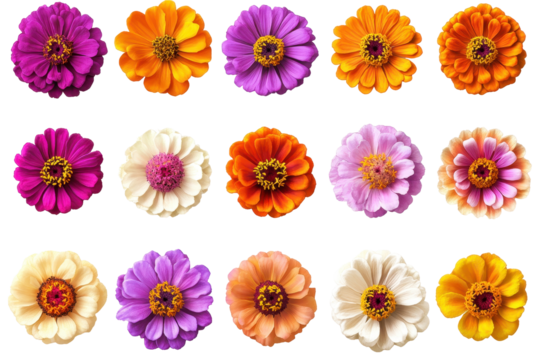 Plant arrangement from zinnias