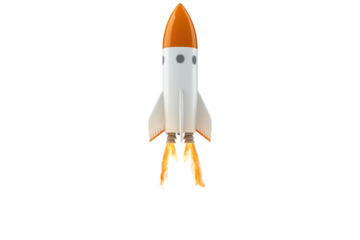rocket isolated on white