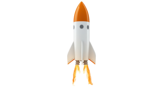 rocket isolated on white