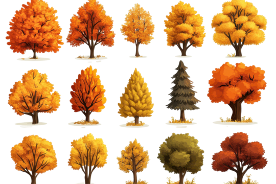 A tranquil forest scene capturing the essence of each season: Spring, Summer, Autumn, and Winter.