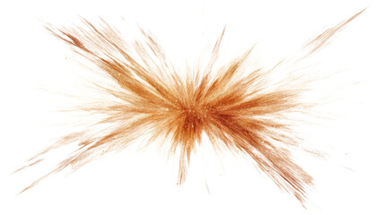 Obraz premium Explosion of golden dust particles transparent background