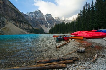 Fall view on Morin Lake Alberta Canada