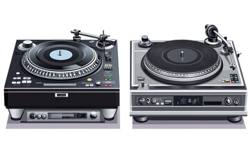 Fototapeta premium dj mixer isolated on white