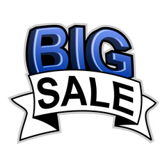 BIG SALE Icon for Promotions and Marketing, Simple Vector Label for Discount Advertising, Editable EPS Design Element Isolated on White Background