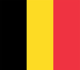 Belgium flag in official colors, dimensions and aspect ratio. Vector flag symbolizing national pride, identity, heritage, patriotism and authority