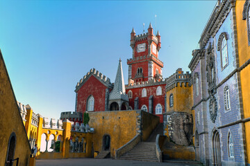 Il colorato castello, palazzo Pal&aacute;cio da Pena,Sintra,Lisbona, Portogallo