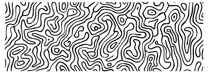detailed wavy lines and shapes in monochrome black vector art