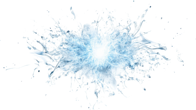 Electric spark burst transparent background