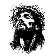 jesus christ portraits with religious symbolism © Luka