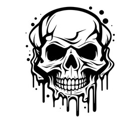 artistic skull graphics with scary expressions