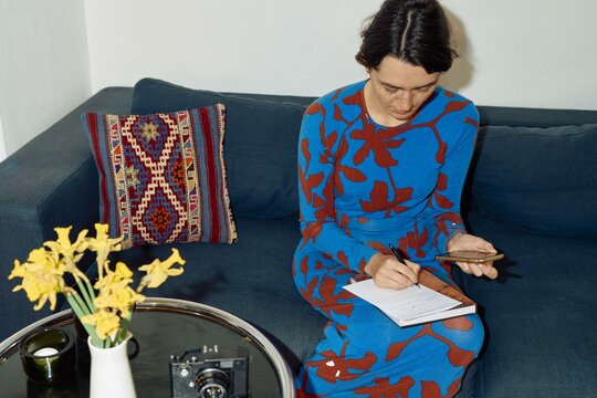 A creative mind at work in a cozy living space