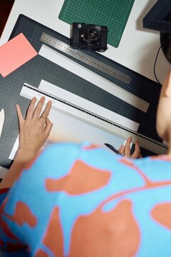 Artistic hands thrive in a vibrant studio
