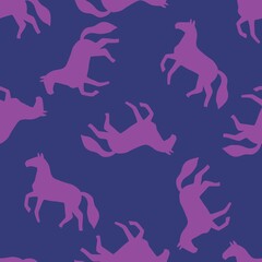 Christmas animals seamless horse pattern for wrapping paper and fabrics © Tetiana