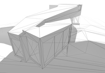 Abstract architectural background 3d rendering