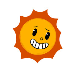 cartoon sun face
