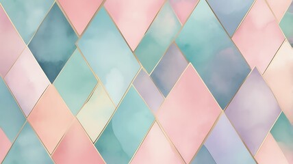 Pastel Diamond Pattern Abstract Background Design