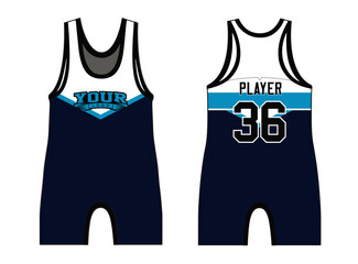 Wrestling singlets are designed with an elegant edgy and wild look. Sports gear template mockup perfect fit for all sports. The designs that go on casual wear, shirts, fashion apparel, and all kind 