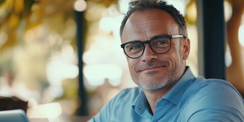 Fototapeta premium Casual Man with Glasses and Beard