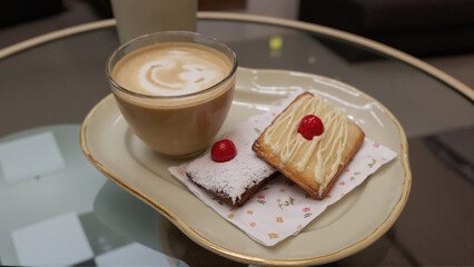 cup of coffee and cake