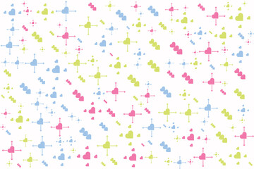 love pattern background fullcolor template vector