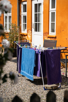 Blue Laundry Drying