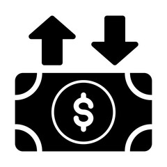 Exchange icon. Money transaction sign. Drop shadow exchange arrows silhouette symbol. Currency exchange. Money transfer symbol. Exchange rate logo concept. Vector isolated illustration