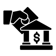 Bank Deposit icon. Monochrome simple Bank Deposit icon for templates, web design and infographics