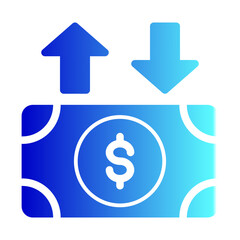 Exchange icon. Money transaction sign. Drop shadow exchange arrows silhouette symbol. Currency exchange. Money transfer symbol. Exchange rate logo concept. Vector isolated illustration