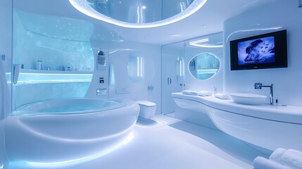 Futuristic Luxury Bathroom.