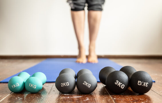 Woman starts weight training
