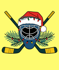 Hockey helmet funny Christmas