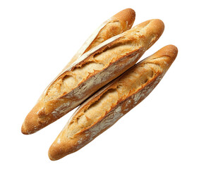 Ficelle bread isolated on transparent background