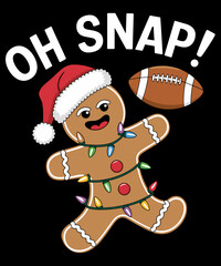 Oh Snap funny Christmas illustration