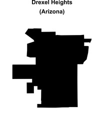 Drexel Heights (Arizona) blank outline map