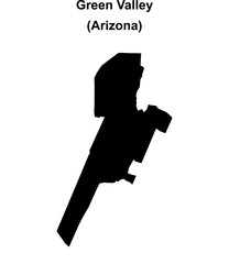 Green Valley (Arizona) blank outline map