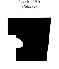 Fountain Hills (Arizona) blank outline map