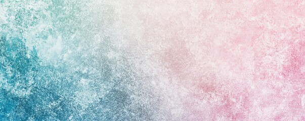 Obraz premium Grainy gradient background, pastel blue pink purple green noise texture banner, header cover poster backdrop design