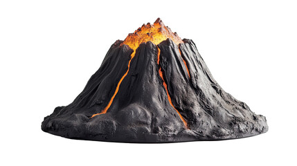 A Colorful Volcano Model Featuring a Stunning Eruption Effect for Educational Purposes