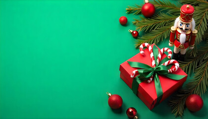 green background pine red Christmas xmas sale